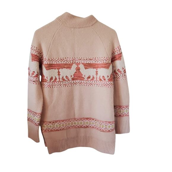 Anthropologie Aimee Pommed Alpaca Sweater Size XS Pink Oversized Wool Blend - Picture 3 of 5